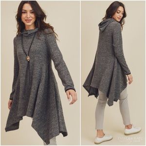 2 PK | Asymmetrical Hem Hooded Tunic